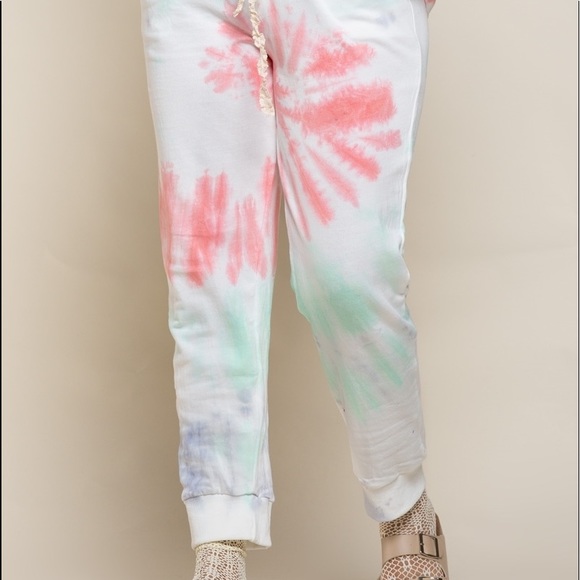POL 3X SPLASH LOLLIPOP HAND DIP DYED JOGGERS - Picture 3 of 5